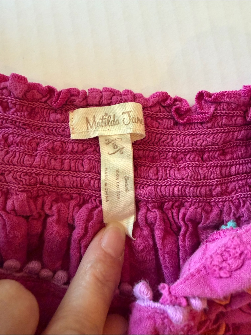 Matilda Jane Raspberry Ruffle Tank with Bright Trim - Picture 2 of 2